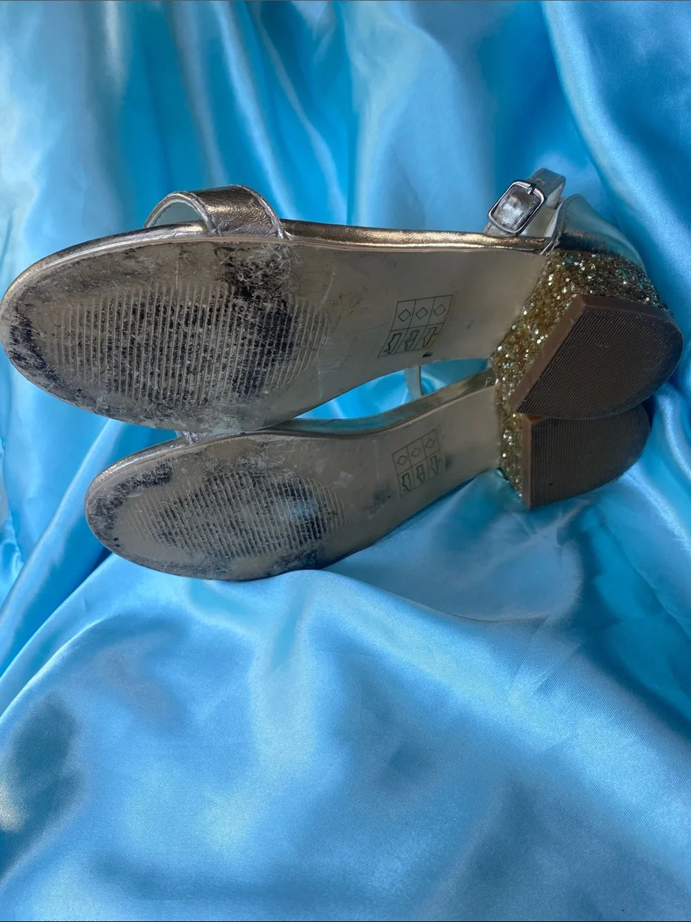 Crewcuts Metallic Gold Ankle-Strap Sandal Style dress shoes